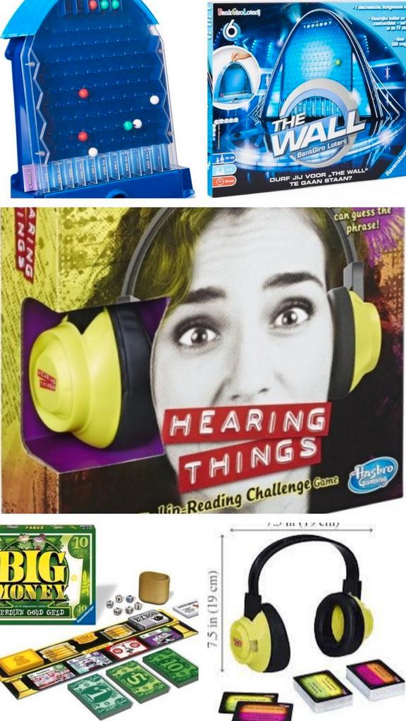 Big money + bankgiro loterij + Hearing things €5 per stuk, Hobby en Vrije tijd, Gezelschapsspellen | Overige, Nieuw, Ophalen of Verzenden