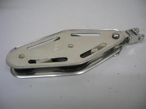 RVS vioolblok, draaiwartel + gaffelsluiting, 8 - 10 mm, Watersport en Boten, Accessoires en Onderhoud, Nieuw, Lijn of Blok, Ophalen of Verzenden