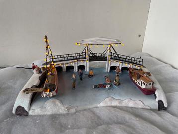 Kerst decoratie, ophaalbrug met verlichting  beschikbaar voor biedingen