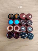 Nieuwe tunnels, pluggen. Hout. Double flared. 14 mm., Ophalen of Verzenden, Zo goed als nieuw, Overige materialen, Oor- of Traguspiercing