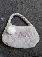Fluffy tas, Sieraden, Tassen en Uiterlijk, Tassen | Damestassen, Ophalen of Verzenden, Zo goed als nieuw, Grijs, Schoudertasje