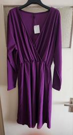 Paarse wikkeljurk met lange mouwen, Jurk, Paars, Nieuw, Ladies Fashion