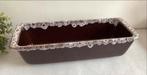 Vintage Jasba Hot Pot Schaal - bruin fat lava 34,5x23,5 cm., Ophalen of Verzenden