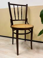 Prachtige vintage houten Thonet stijl stoel webbing zitvlak, Huis en Inrichting, Stoelen, Ophalen, Bruin, Hout, Eén