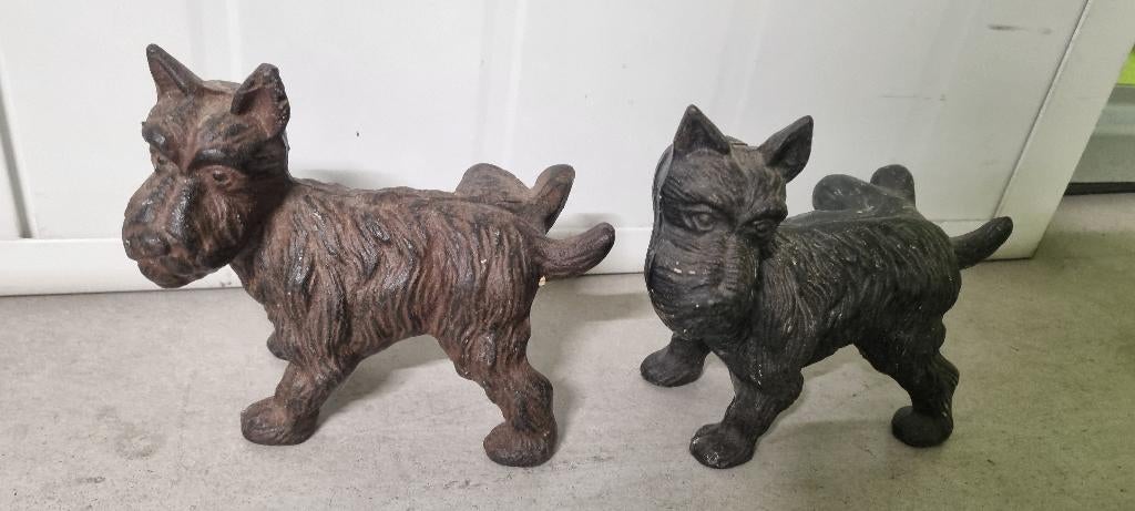 Gietijzeren Schotse terriër deurstopper 2 stuk 20 e. P.st., Ophalen of Verzenden