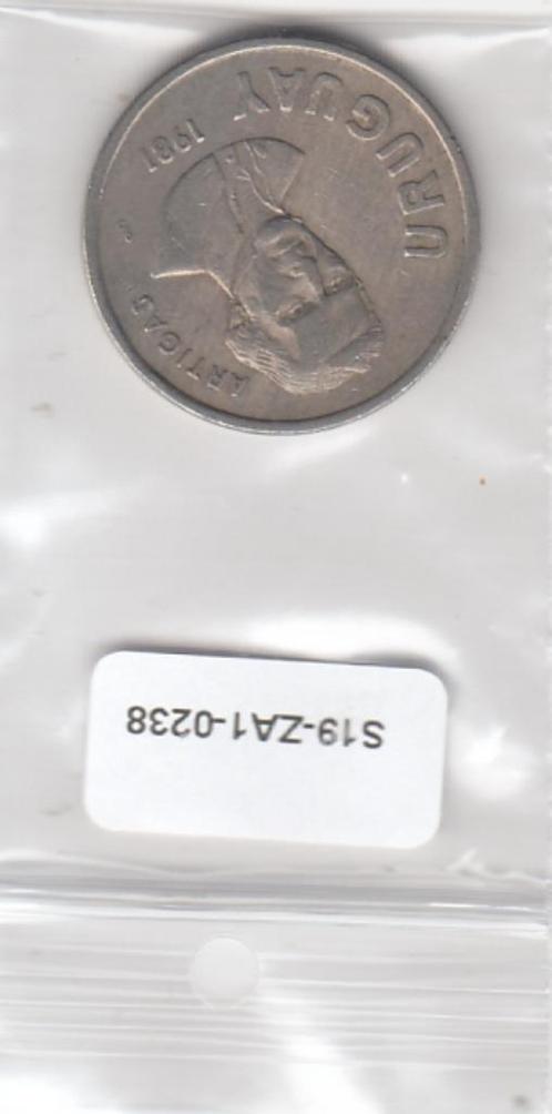 S19-ZA1-0238 Uruguay 10 Nuevo Peso 1981  KM79 VF, Postzegels en Munten, Munten | Amerika, Zuid-Amerika, Verzenden