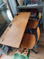 Oude Schoolbank - Vintage Bureau, Huis en Inrichting, Ophalen, Gebruikt, Bureau