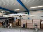 Grote ronde horeca parasol bijna 4 mtr in ecru nieuw, Ophalen, Nieuw, Waterdicht, Stokparasol