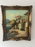 Mooi olieverfschilderij Noord-Italiaans meer, Ophalen