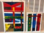 Abstract 2-luik schilderijen, Ophalen of Verzenden