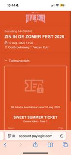 1 kaartje Zin in de zomer fest, Tickets en Kaartjes, Eén persoon