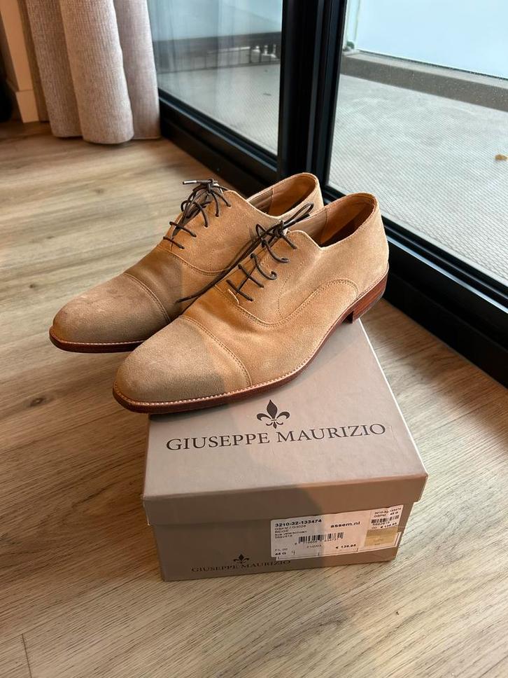 Giuseppe Maurizio Veterschoenen Maat 45, Kleding | Heren, Schoenen, Zo goed als nieuw, Veterschoenen, Bruin, Ophalen of Verzenden