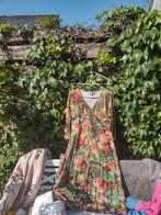 Lalamour mooie vintage print jurk rozen 38 40 M, Maat 38/40 (M), Verzenden, Zo goed als nieuw, Rood