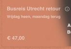 Wildeburg - Busreis Utrecht Retour (Vr-Ma), Tickets en Kaartjes, Eén persoon, September