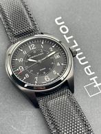 Hamilton Khaki Black H68401735 Full set 2023 inc aankoopbon., Hamilton, Polshorloge, Overige materialen, Ophalen of Verzenden