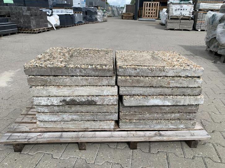 Grindtegels 50x50 cm (Gebuikt) - J&W 23, Tuin en Terras, Tegels en Klinkers, Gebruikt, Terrastegels, Beton, Minder dan 5 m², Ophalen