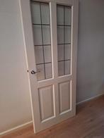 Binnendeur met glas in lood, Doe-het-zelf en Verbouw, Ophalen of Verzenden, Glas, Binnendeur, 200 tot 215 cm