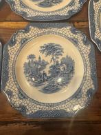 5 Vintage Adams “Landscape” Borden - Blauw-Wit Aardewerk, Antiek en Kunst, Ophalen of Verzenden