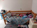 1pers bed eikenhout, Ophalen, 85 tot 100 cm, Gebruikt, Matras