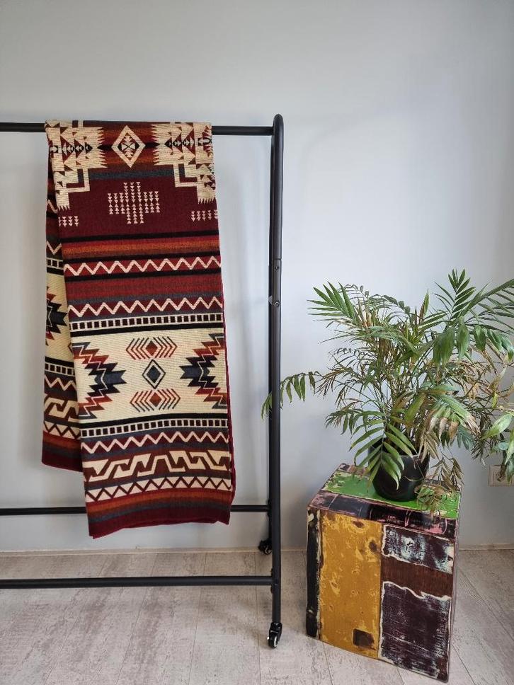 Alpaca wollen deken/plaid uit Zuid-Amerika, Huis en Inrichting, Woonaccessoires | Plaids en Woondekens, Nieuw, Ophalen of Verzenden