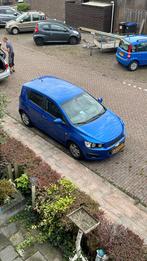 Chevrolet Aveo 1.4 16v AUT 5D 74kW bj 2012 Carplay, Euro 5, 4 cilinders, Blauw, Origineel Nederlands