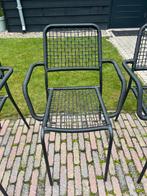 Tuinstoel zwart gevlochten, Tuin en Terras, Ophalen of Verzenden, Zo goed als nieuw, Kunststof