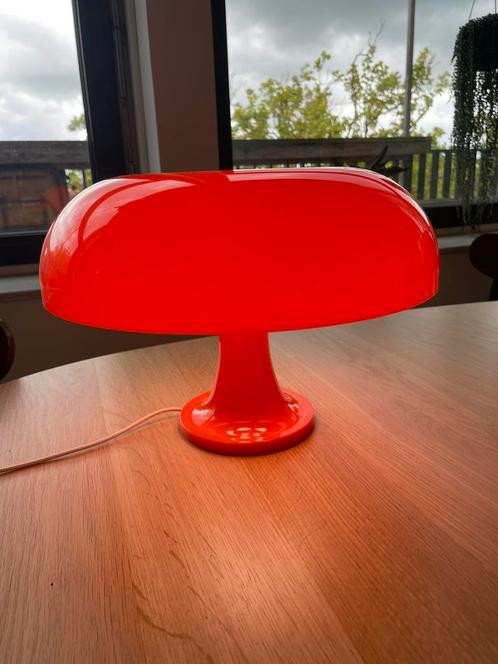 Paddenstoel lamp oranje, Huis en Inrichting, Lampen | Losse lampen, Zo goed als nieuw, Led-lamp, E27 (groot), Ophalen