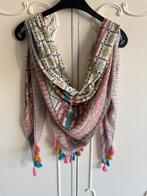 Nieuw grote sjaal kwastjes pastelkleuren, Ophalen of Verzenden, Nieuw, Sjaal