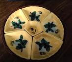 Serveerschaal rond aardewerk riet los bakjes 3D bijen retro, Ophalen of Verzenden