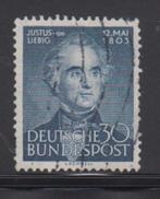 A529 Duitsland 1953 justus liebig gest 166 matige tanding, Verzenden, BRD, Gestempeld