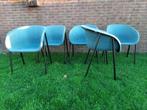 6x Kuipstoel 4-poot onderstel DeVorm LJ 1 Armstoel , Ophalen, Gebruikt, Kuipstoel, Grijs