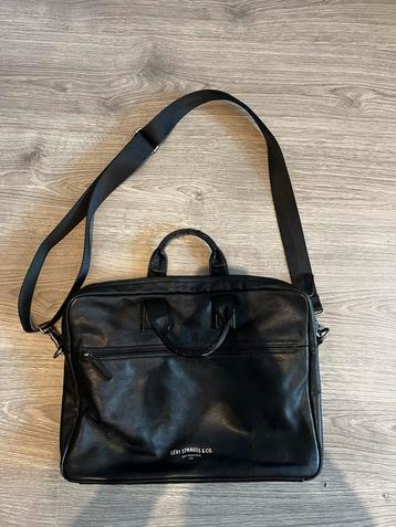 Levi's Leren Laptoptas - Zwart beschikbaar voor biedingen