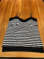 Zwart/wit D-Lite topje, maat L = M, Kleding | Dames, Maat 38/40 (M), Verzenden, Zwart, Zo goed als nieuw