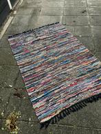 Vloerkleed gevlochten leer & suede 120x180, Huis en Inrichting, Stoffering | Tapijten en Kleden, Ophalen of Verzenden, Zo goed als nieuw