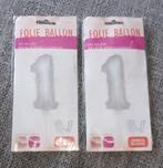 2 x Folie ballon nummer 1, Ophalen of Verzenden, Nieuw, Versiering, Verjaardag