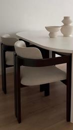 Japandi Eetstoelen 4 stuks, Huis en Inrichting, Stoelen, Twee, Bruin, Ophalen of Verzenden, Zo goed als nieuw