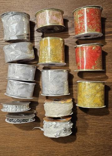 Rollen sierlint, diverse kleuren en lengtes/breedtes beschikbaar voor biedingen