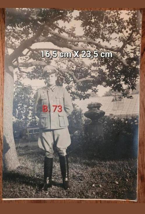 MEGA grote Agfa  foto duitse officier West/zuid front (73), Verzamelen, Militaria | Tweede Wereldoorlog, Landmacht, Foto of Poster