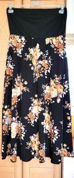 Mooie Gebloemde strapless jurk met overslagrok - mt 44/46, Zwart, Maat 42/44 (L), Nieuw, Ophalen of Verzenden