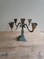 5-armige messing kandelaar, Ophalen of Verzenden, Overige materialen