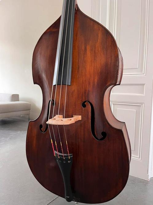 Duitse antieke contrabas te koop. Een bijzonder verhaal., Muziek en Instrumenten, Strijkinstrumenten | Contrabassen, Gebruikt