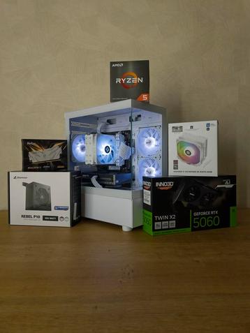 Nieuwe Witte Game PC | RTX 5060 | Ryzen 5 5600 | 32GB | 1TB beschikbaar voor biedingen