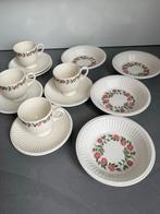 Wedgwood Edme Rosalind - 4 espresso kop en schotel + 4 kom, Ophalen of Verzenden