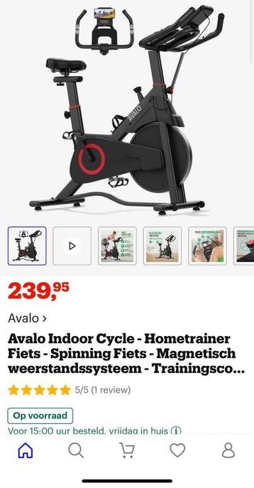 Avalo Indoor Cycle - Hometrainer Fiets - Spinning Fiets beschikbaar voor biedingen