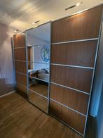 Kledingkast met schuifdeuren en spiegel, Huis en Inrichting, Kasten | Kledingkasten, Ophalen, Gebruikt, Met hangruimte, 200 cm of meer