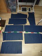 Marineblauw A kwaliteit soepel echt leer rundleer, Leer of Kunstleer, Nieuw, 30 tot 120 cm, 30 tot 200 cm
