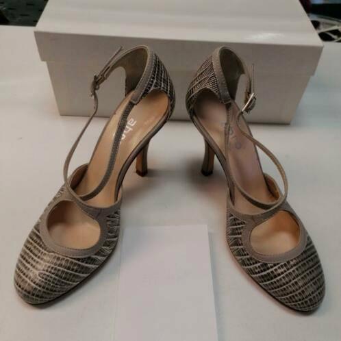 Abro nette pump grijs bruin dierenprint 1x gedragen 37 35616, Kleding | Dames, Schoenen, Zo goed als nieuw, Pumps, Grijs, Ophalen of Verzenden