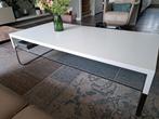 Langwerpige witte salontafel, Huis en Inrichting, Tafels | Salontafels, Ophalen, 100 tot 150 cm, 50 tot 100 cm, Minder dan 50 cm