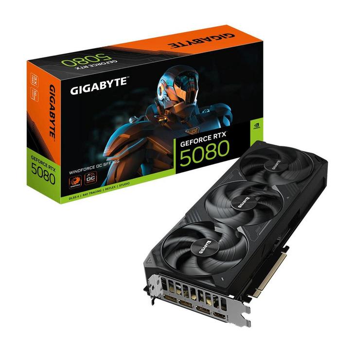 GIGABYTE GeForce RTX 5080 WINDFORCE OC SFF 16G NVIDIA 16GB, Computers en Software, Videokaarten, Zo goed als nieuw, PCI, GDDR6