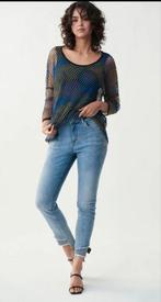 Ribkoff elegante superstretch jeans blauw strass detail 38, Maat 38/40 (M), Joseph Ribkoff, Nieuw, Lang